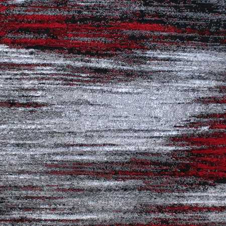 Flash Furniture Red 5' x 5' Round Abstract Design Accent Area Rug ACD-RGTRZ863-55-RD-GG